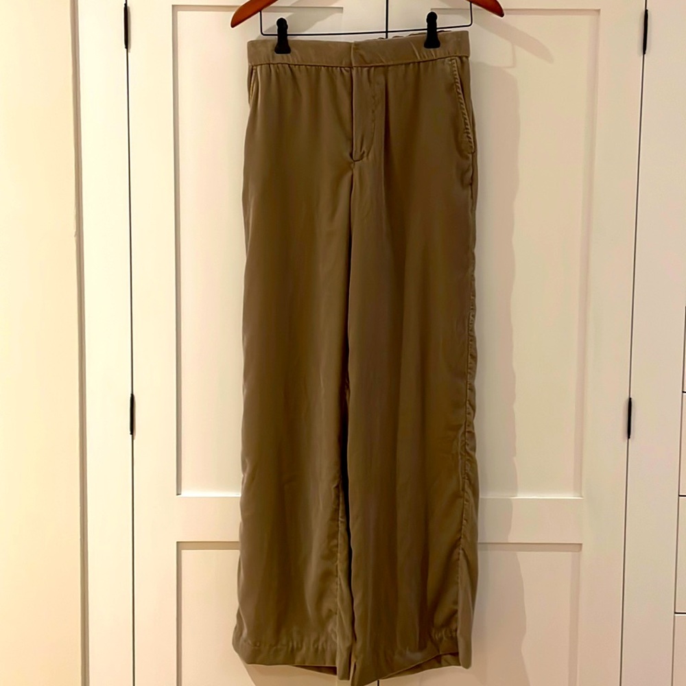 Velvet wide-leg pants